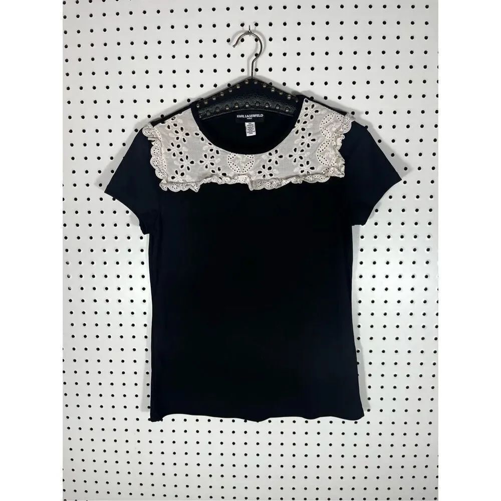 Karl Lagerfeld embroidered top size xs